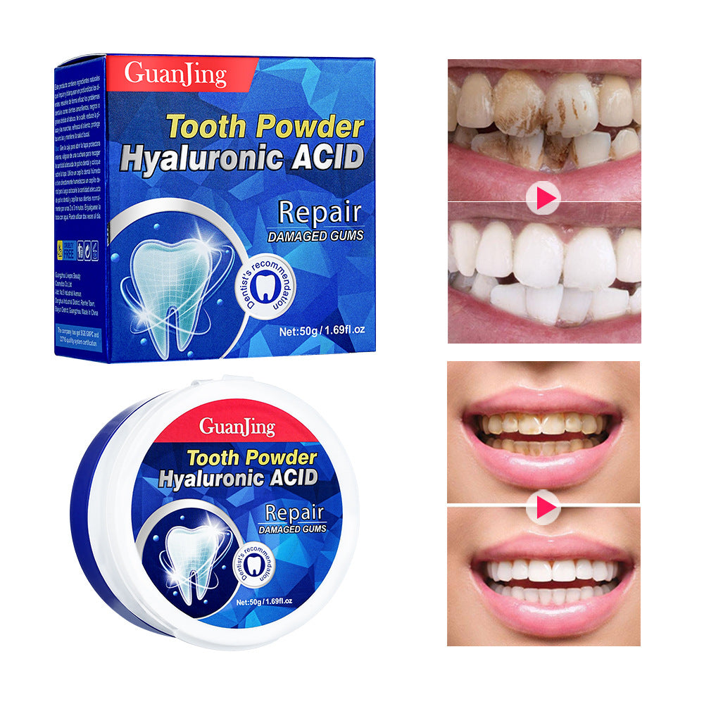 🦷 Poudre Dentaire Professionnelle GuanJing à l’Acide Hyaluronique
